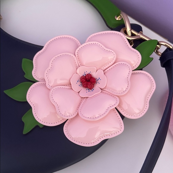 Kate spade floral appliqué top handle bag - Picture 3 of 14